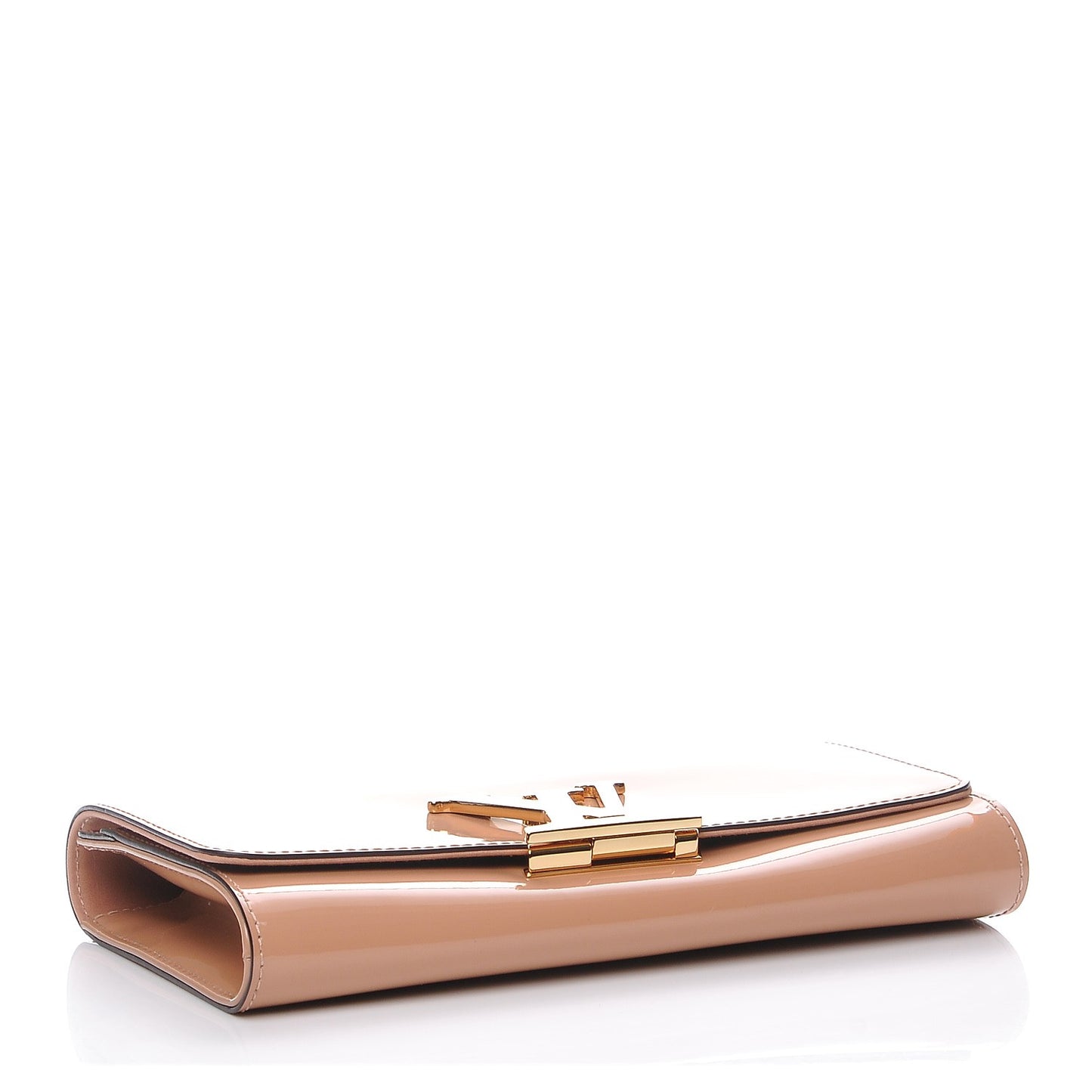 Patent Louise Clutch Nude