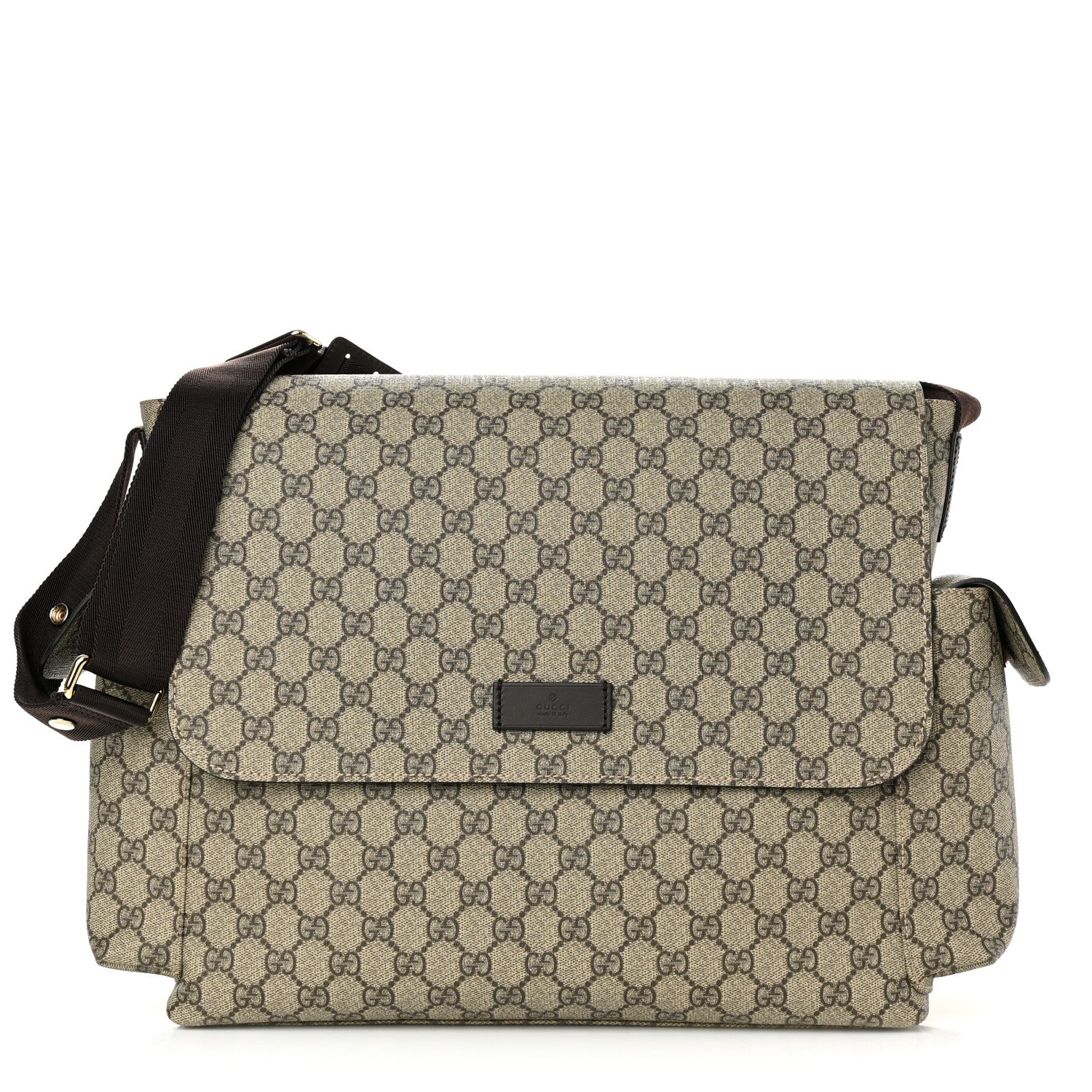 Gucci GG Plus Monogram Messenger Diaper Bag Dark Brown 3 of 11