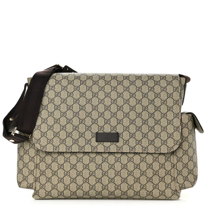 Gucci GG Plus Monogram Messenger Diaper Bag Dark Brown 3 of 11
