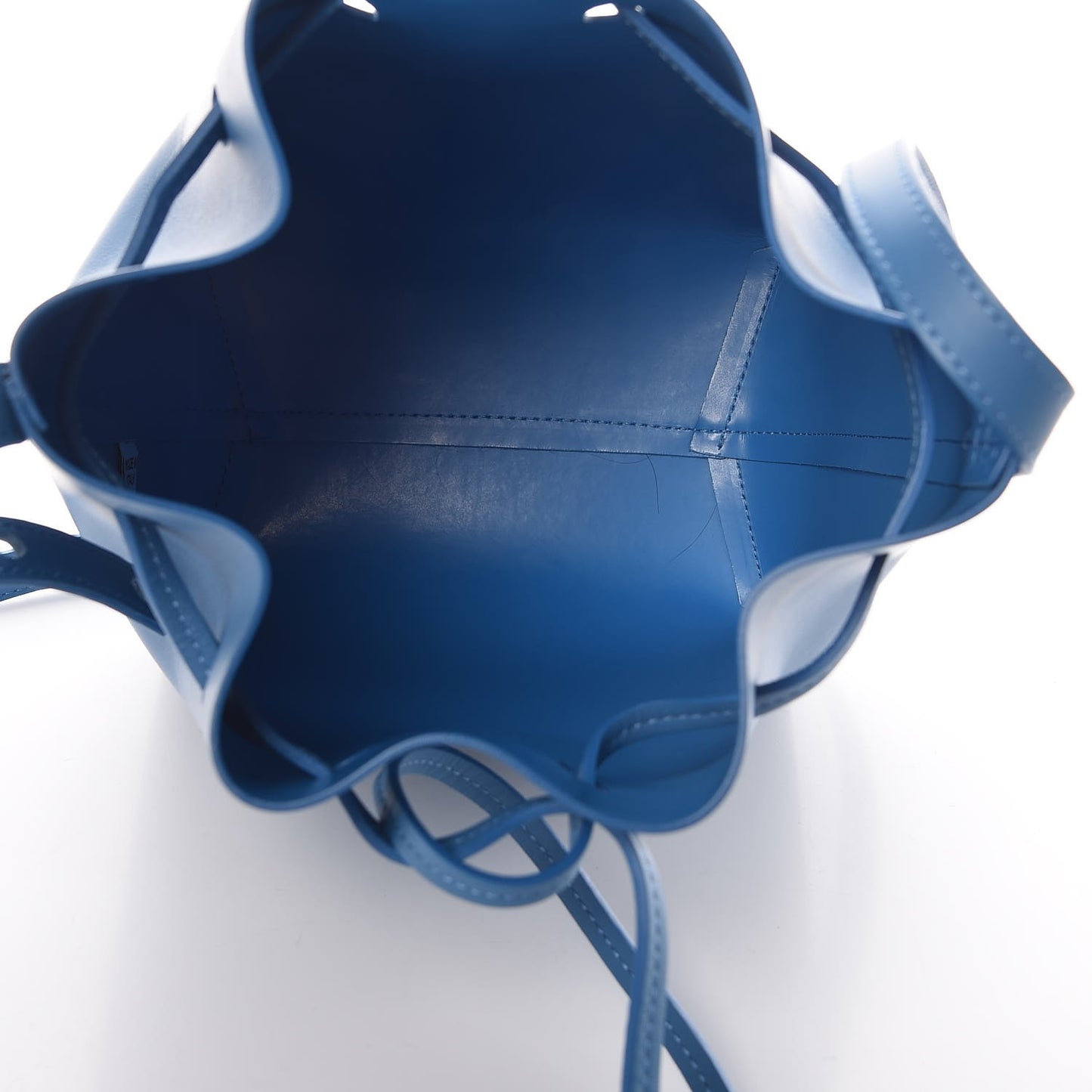 Calfskin Mini Bucket Bag Sea Blue