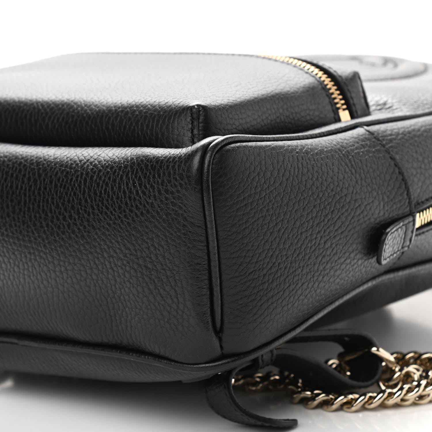Gucci Pebbled Calfskin Soho Chain Backpack Black 10 of 10