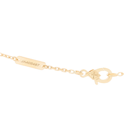 Van Cleef & Arpels 18K Yellow Gold Mother of Pearl Lucky Alhambra Butterfly Pendant Necklace 4 of 5
