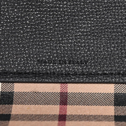 Burberry Grainy Calfskin Haymarket Check Medium Reversible Tote Black 9 of 14
