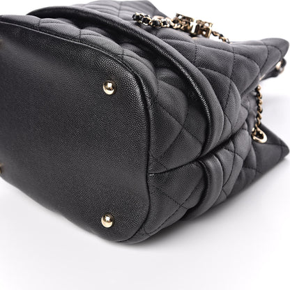 Chanel Caviar Quilted Large Rolled Up Bucket Drawstring Bag Black 9 of 11