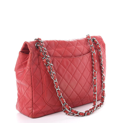 Chanel Washed Caviar Quilted Maxi Single Flap Fuchsia 6 of 13