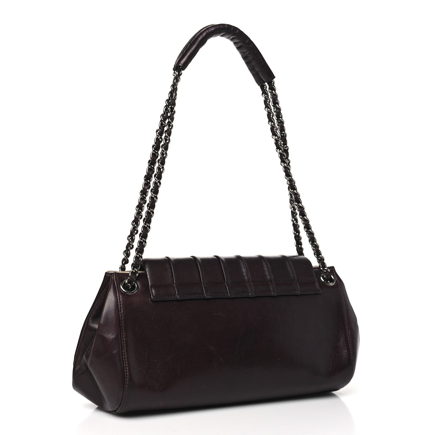 Chanel Lambskin Vertical Quilt Small Accordion Flap Brown 3 of 12