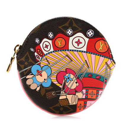Louis Vuitton Monogram 2020 Christmas Animation Swing Ride Round Coin Purse Pink Poppy 1 of 8