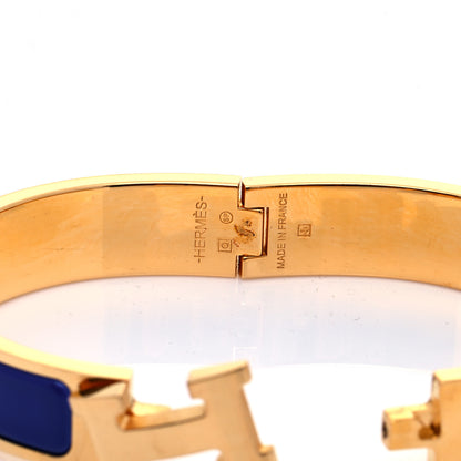 Hermes Narrow Enamel Clic Clac H Bracelet PM Bleu Royal 5 of 7