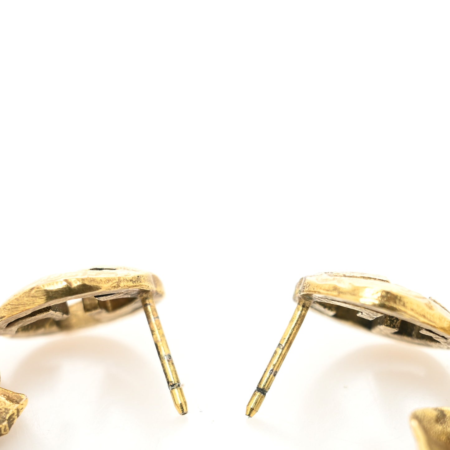 Metal GG Flower Drop Earrings Gold