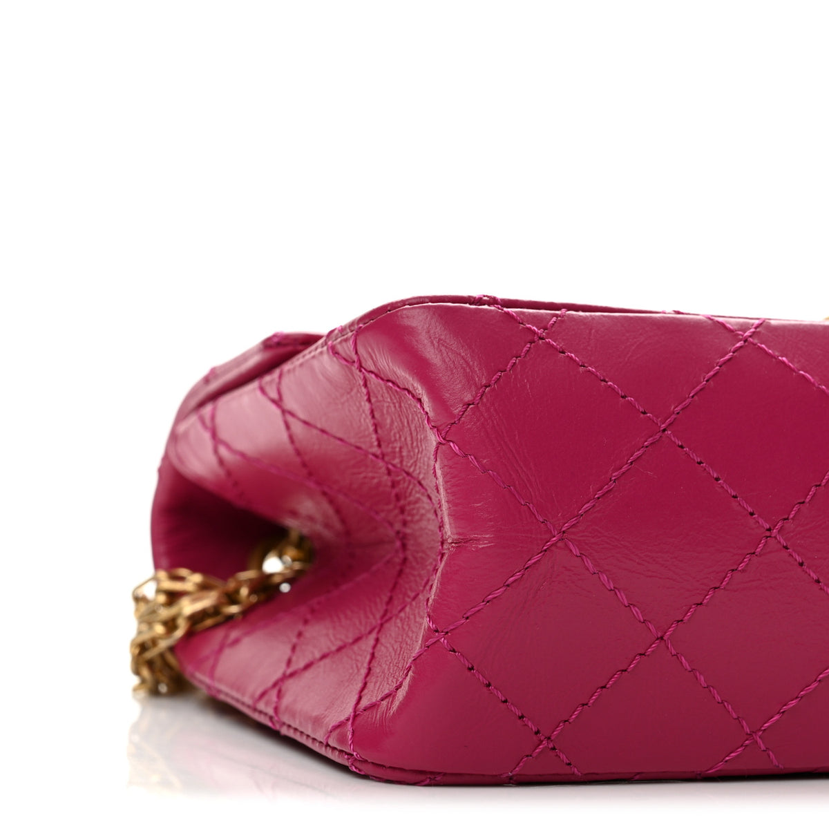 Chanel Aged Calfskin Quilted 2.55 Reissue Mini Flap Fuchsia 8 of 11