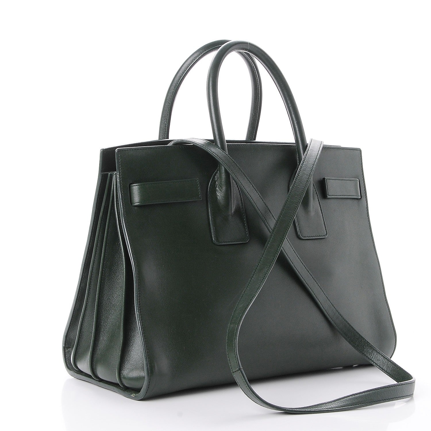 Saint Laurent Calfskin Small Sac De Jour Dark Green 4 of 16