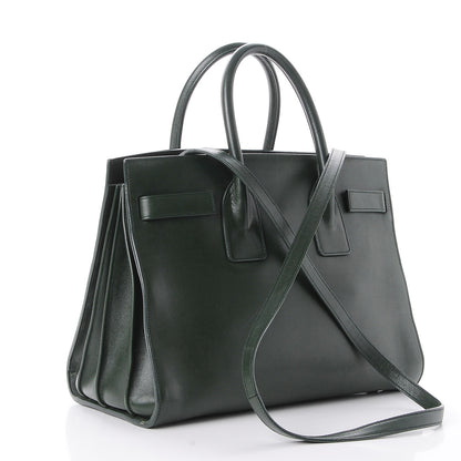 Saint Laurent Calfskin Small Sac De Jour Dark Green 4 of 16