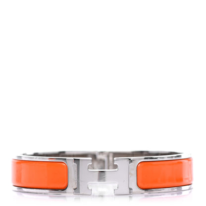 Hermes Enamel Narrow Clic Clac H Bracelet PM Orange 1 of 4