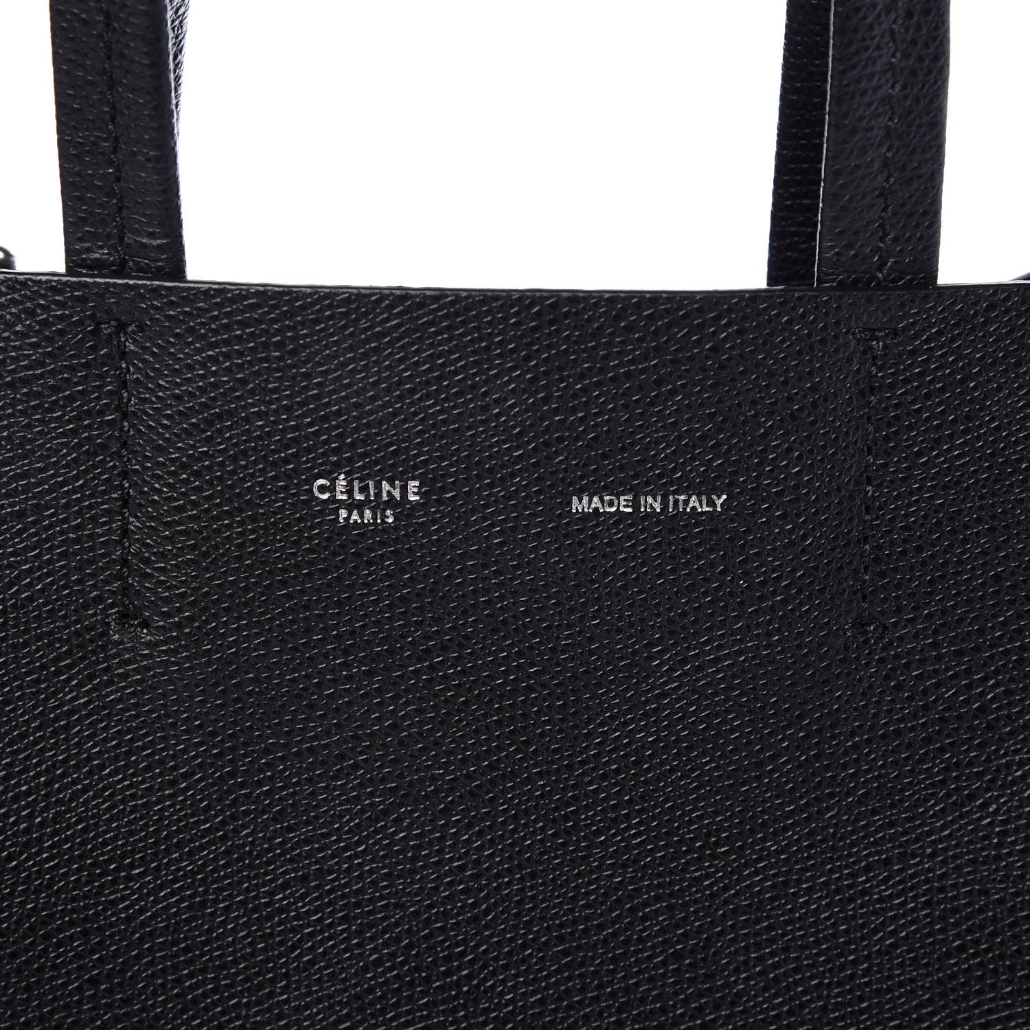 Celine Grained Calfskin Small Vertical Cabas Black 7 of 9