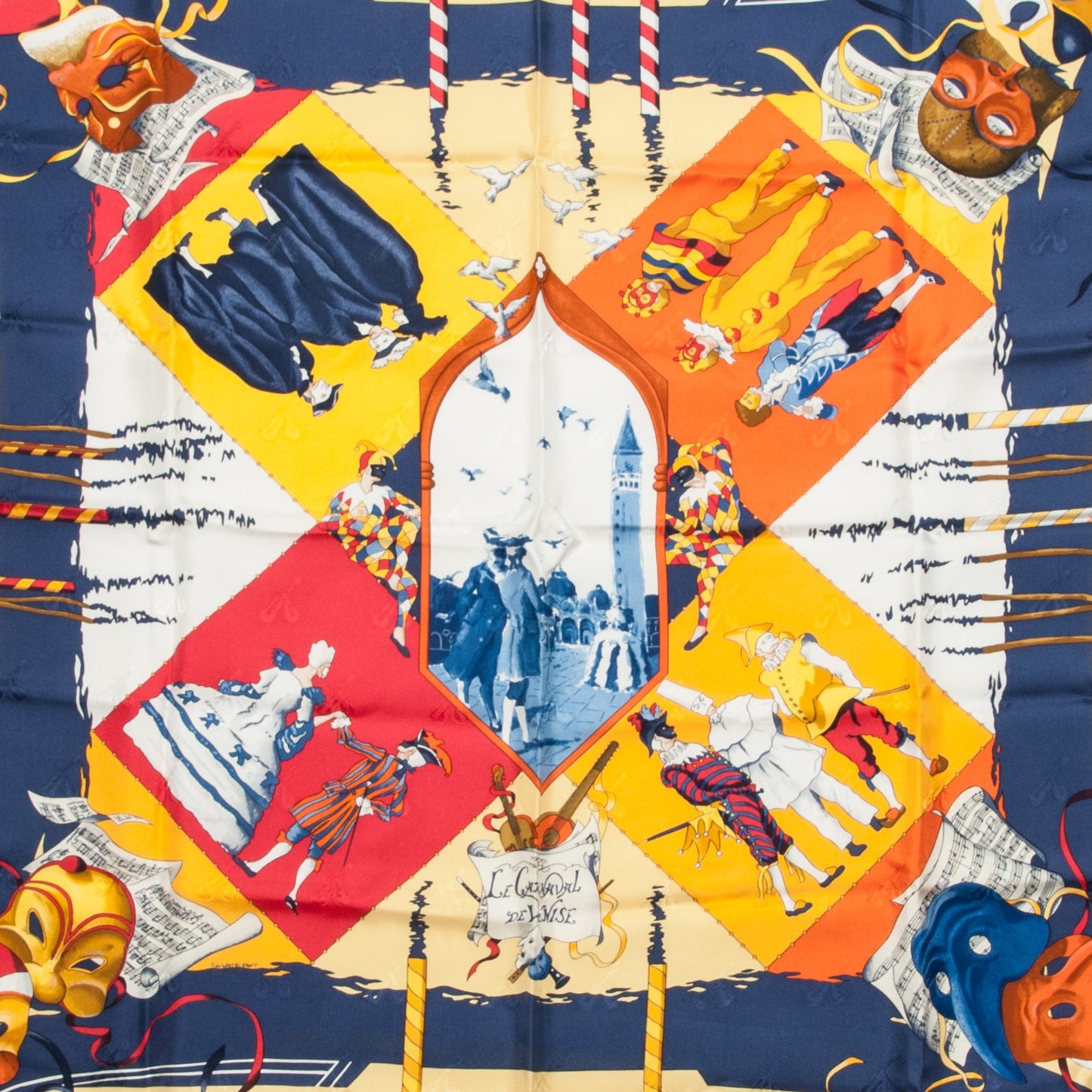 Silk Le Carnaval de Venise Scarf 90