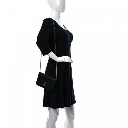 Jimmy Choo Smooth Calfskin Mini Palace Crossbody Black 2 of 8