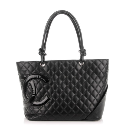 Chanel Calfskin Quilted Large Cambon Tote Black 1 of 8