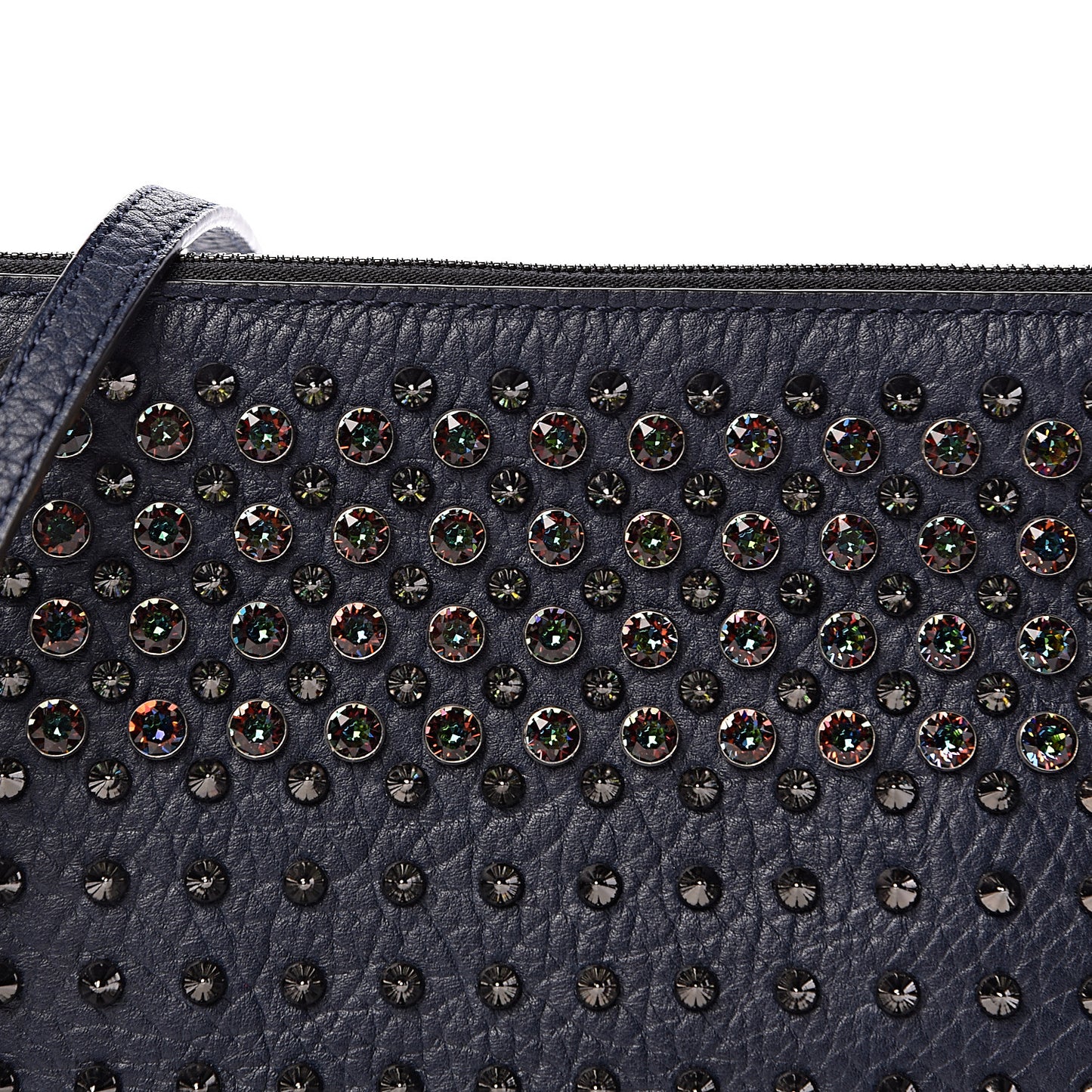 Calfskin Studded Medium Crossbody Blue