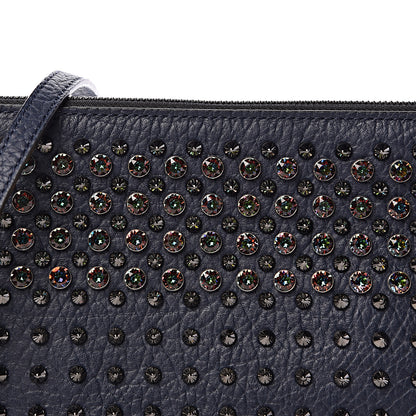 MCM Calfskin Studded Medium Crossbody Blue 11 of 11