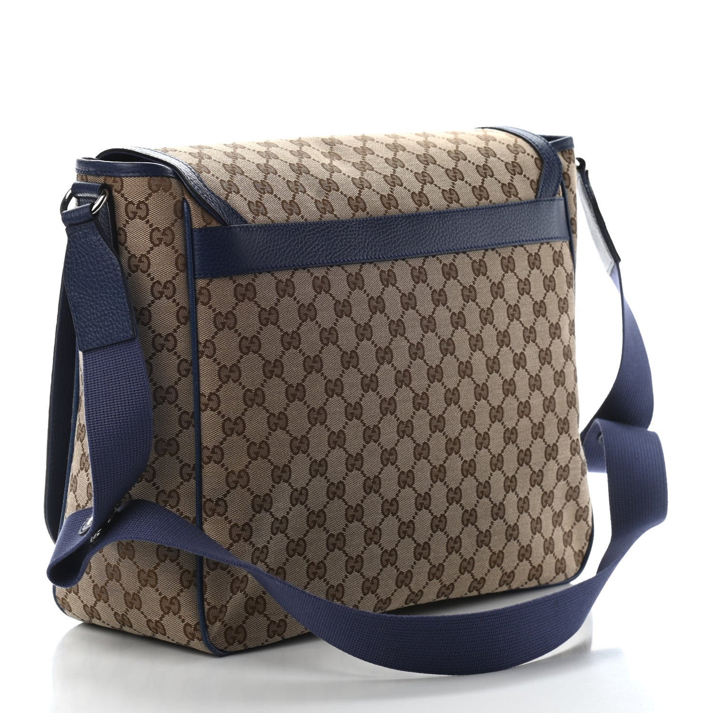 Monogram Convertible Diaper Bag Blue