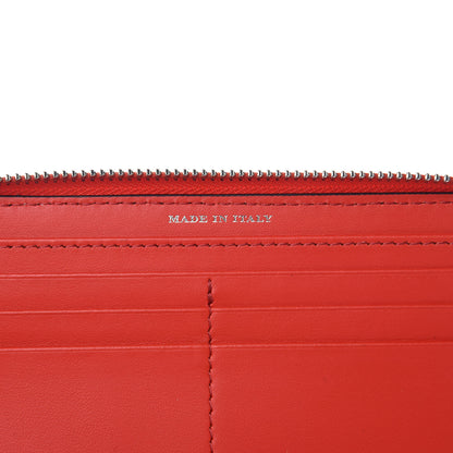 Burberry Haymarket Check Graffiti Print Zip Around Wallet Red 7 of 7