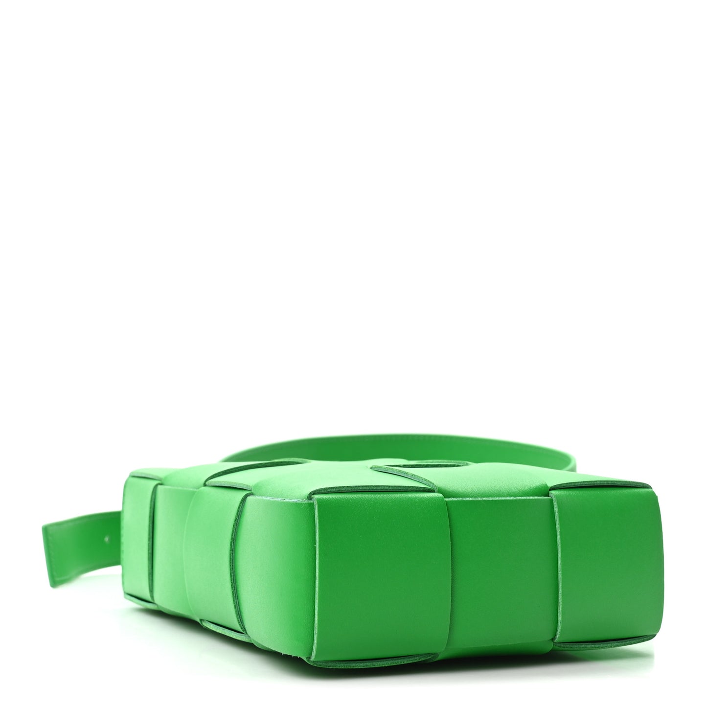 Calfskin Maxi Intrecciato Mini Vertical Cassette Crossbody Bag Parakeet