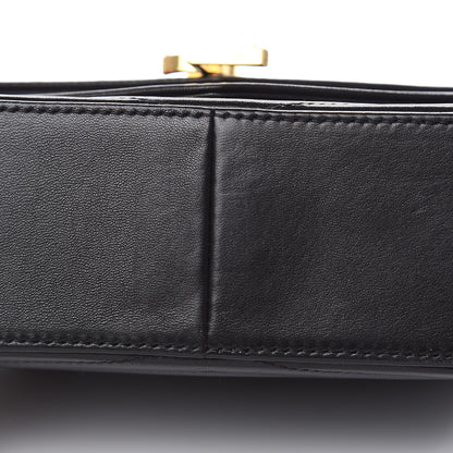 Saint Laurent Lambskin Matelasse Chevron Monogram Small Sulpice Bag Black 10 of 13