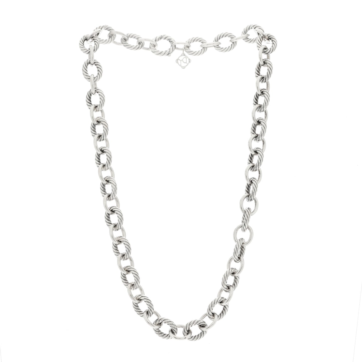 Sterling Silver 10mm Medium Oval Link Necklace