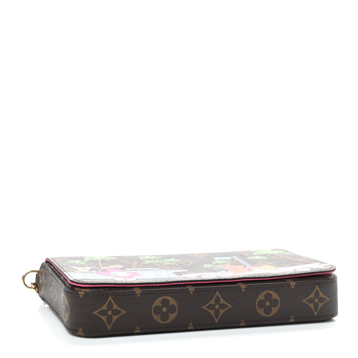 Monogram 2021 Christmas Animation Hollywood Pochette Felicie Chain Wallet Fuchsia
