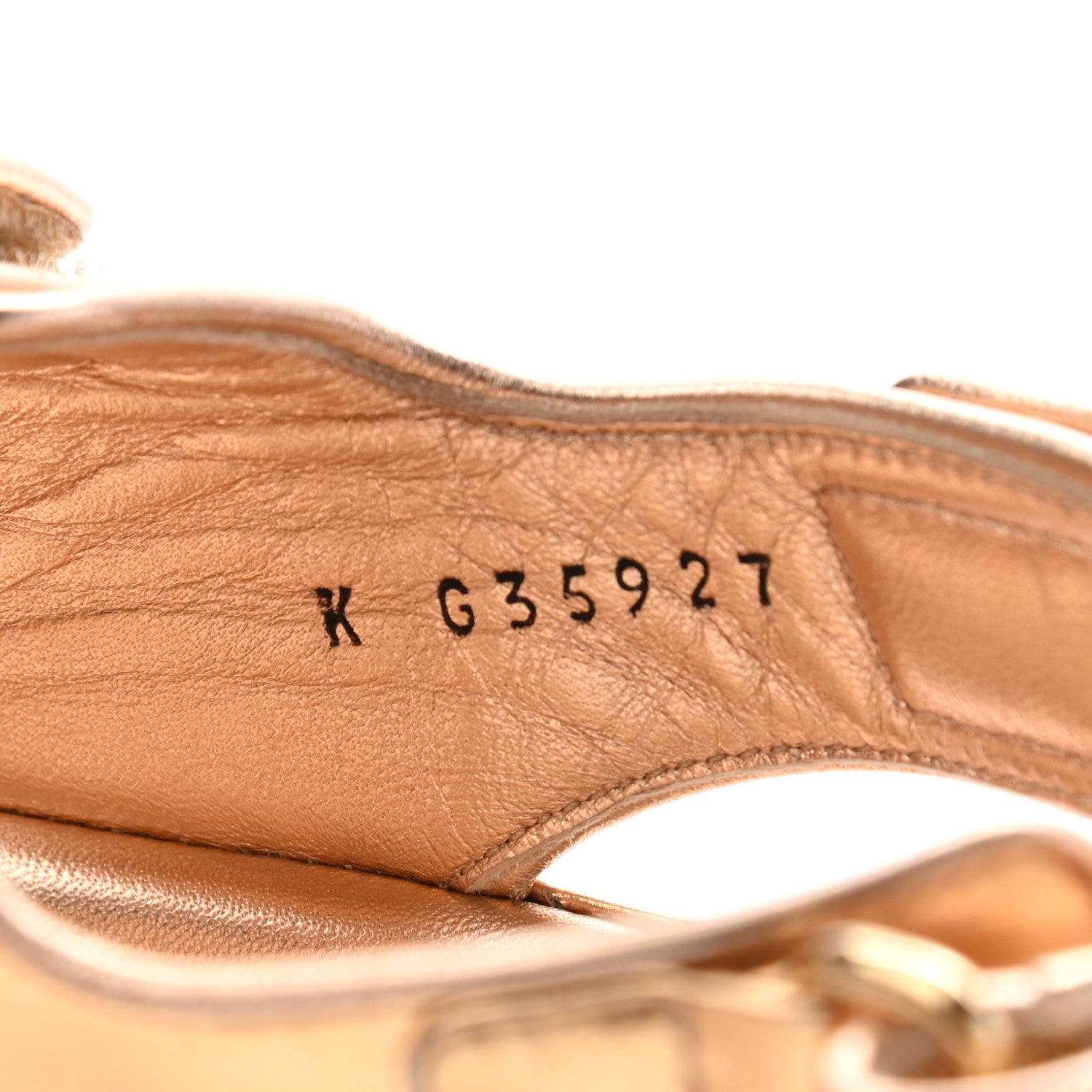Chanel Metallic Laminated Calfskin Velcro Dad Sandals 38 Golden 8 of 8