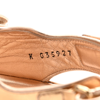 Chanel Metallic Laminated Calfskin Velcro Dad Sandals 38 Golden 8 of 8