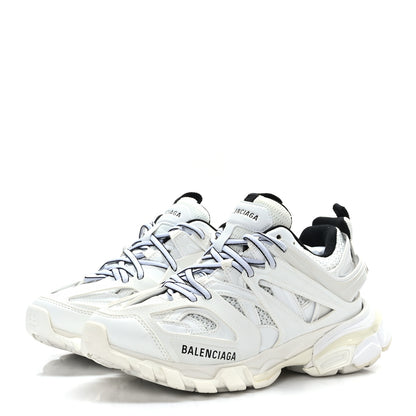 Balenciaga Rubber Fabric Bi-Color Womens Track Sneakers 36 White Black 3 of 7