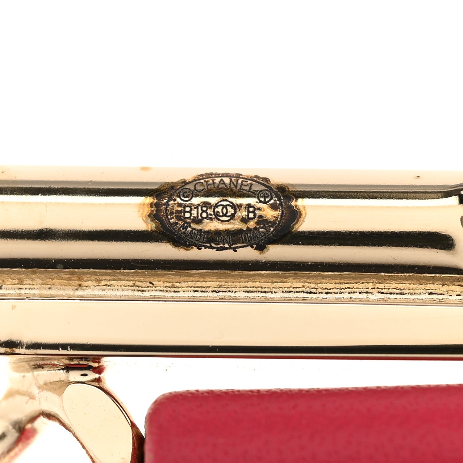 Chanel Lambskin Chain CC Cuff S Pink Gold 5 of 6