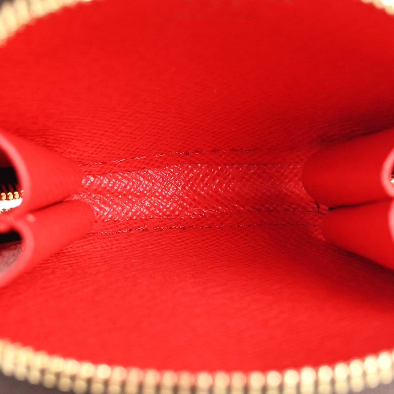 Louis Vuitton Monogram OnTheGo East West Round Coin Purse Red 5 of 6