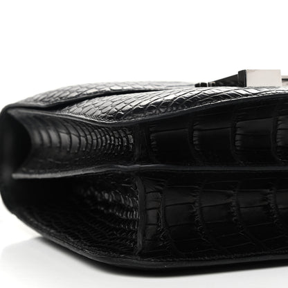 Hermes Matte Alligator Lizard Constance 24 Black Ombre 8 of 9