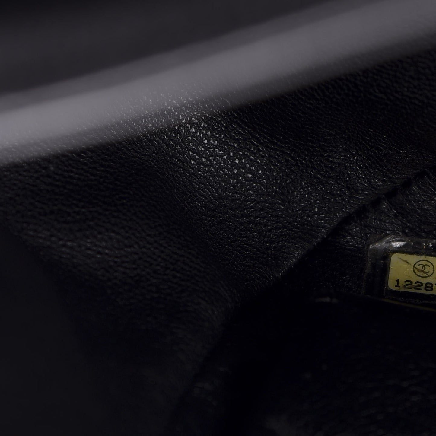Caviar Half Moon Large Flap Black