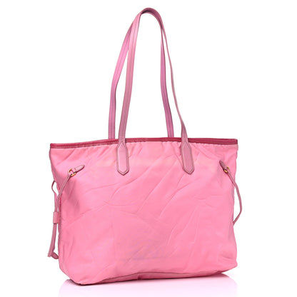 Prada Tessuto Nylon Saffiano Shopping Tote Begonia 2 of 12