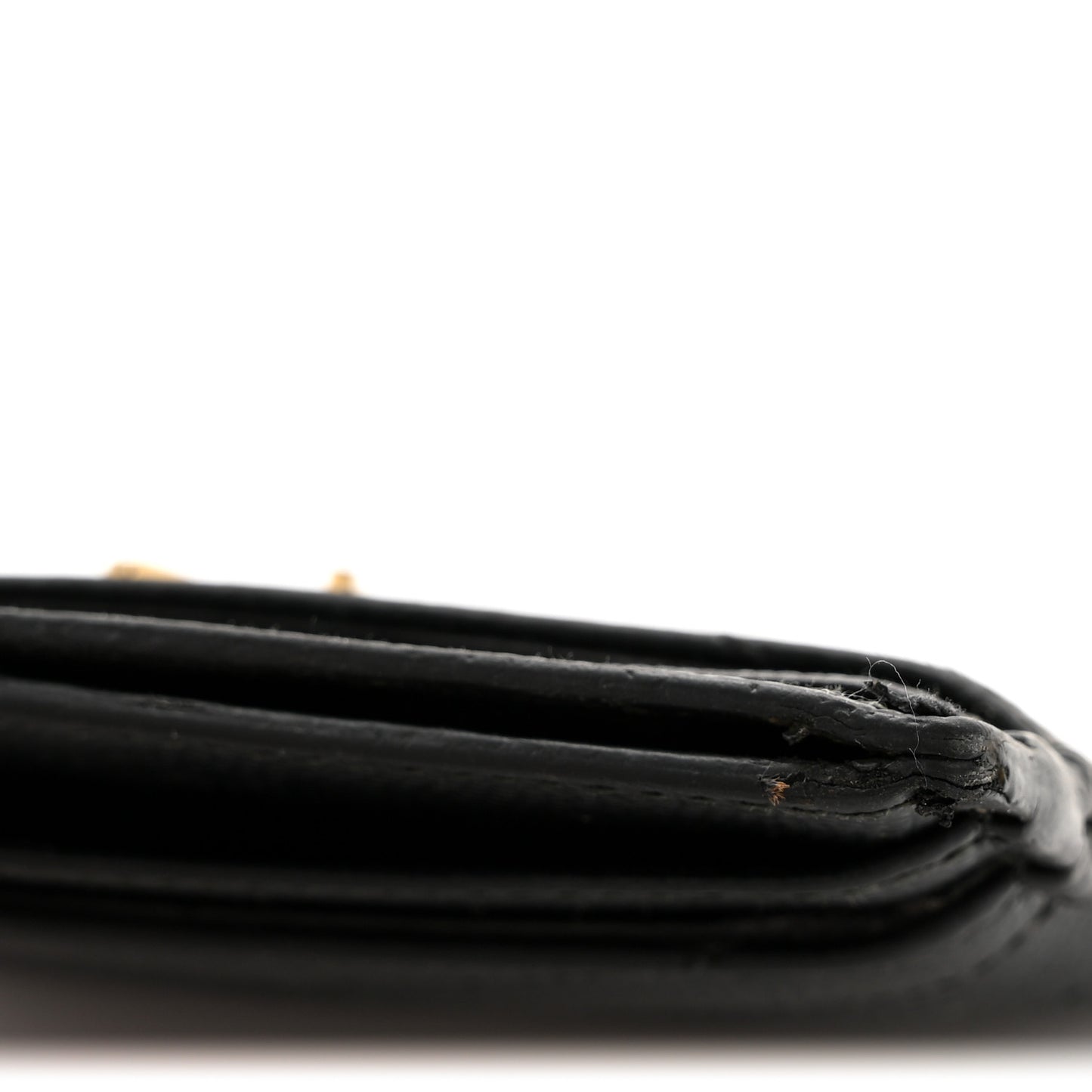 Grain De Poudre Matelasse Chevron Monogram Credit Card Case Black