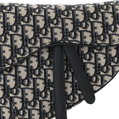 Christian Dior Oblique Saddle Bag Blue 8 of 10
