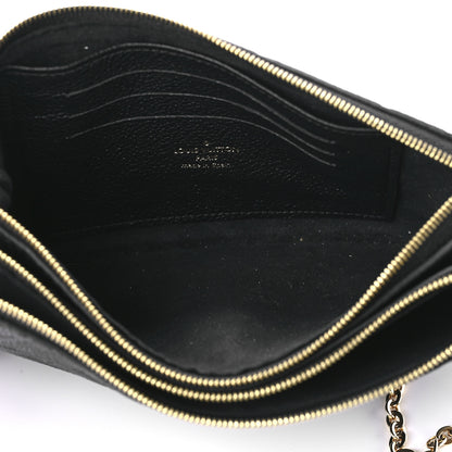 Louis Vuitton Empreinte Double Zip Pochette Black 5 of 8