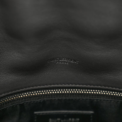 Saint Laurent Lambskin Quilted Toy Loulou Puffer Monogram Chain Satchel Storm 8 of 10