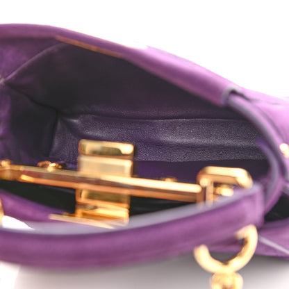 Fendi Chamois XS Peekaboo Iconic Satchel Viola Plus 5 of 11