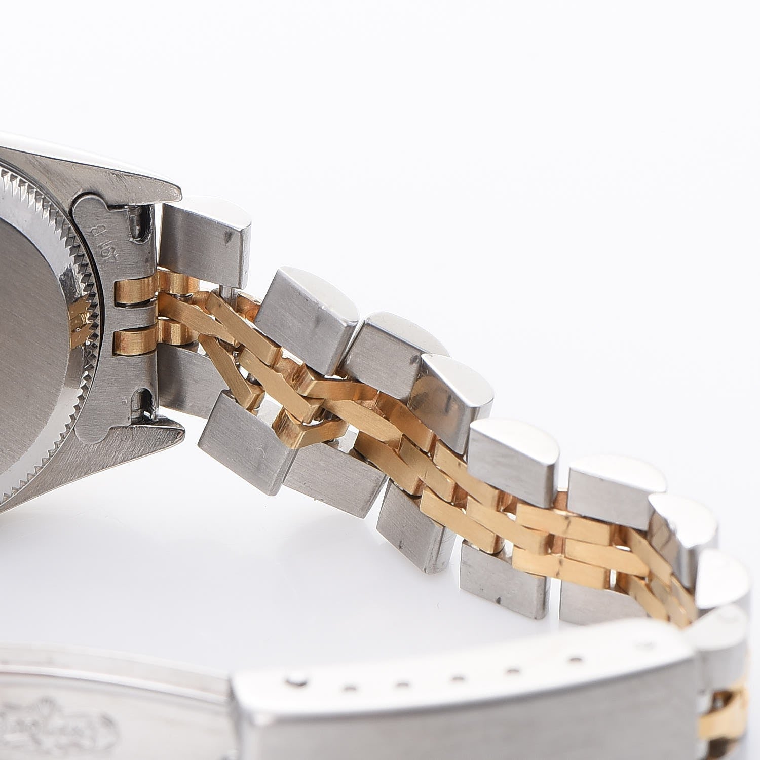 Rolex Stainless Steel 18K Yellow Gold Diamond 26mm Oyster Perpetual Datejust Watch Black 67193 7 of 10