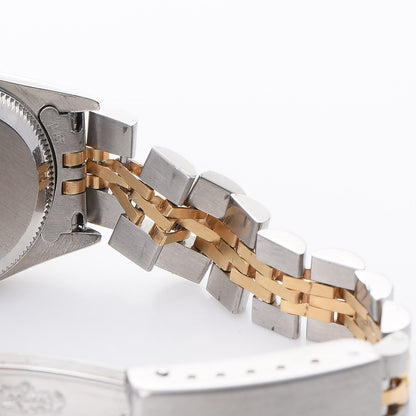 Rolex Stainless Steel 18K Yellow Gold Diamond 26mm Oyster Perpetual Datejust Watch Black 67193 7 of 10