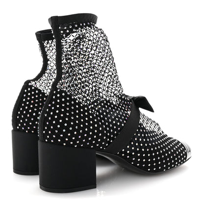 Chanel Resille Strass Kid Suede Patent Mary Jane Short Boots 40.5 Black 5 of 9