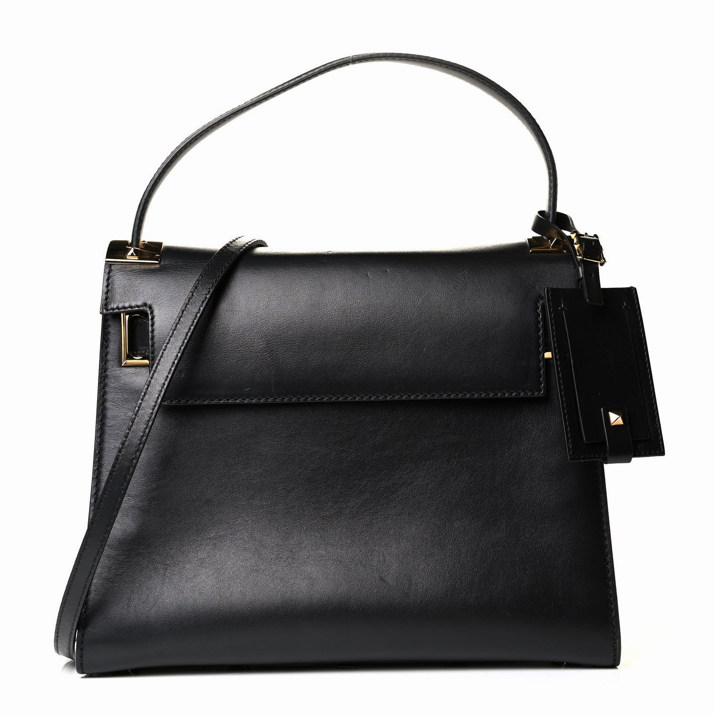 Calfskin Medium My Rockstud Frame Bag Black
