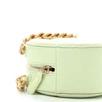 Chanel Lambskin Quilted Chanel 19 Round Clutch With Chain Light Green 9 of 11