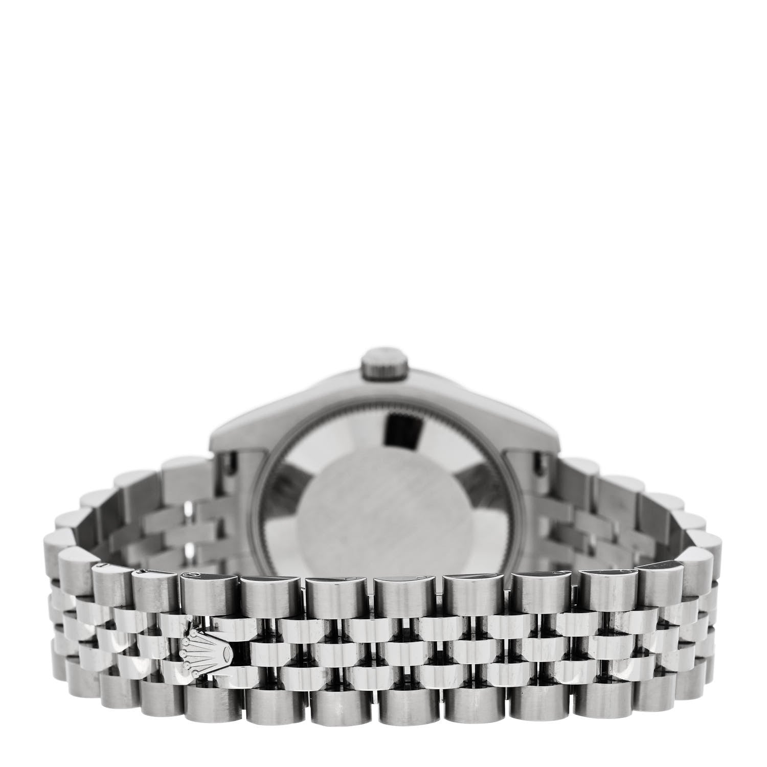 Rolex Stainless Steel 18K White Gold Diamond Mother of Pearl 31mm Oyster Perpetual Datejust Watch Roman 178344 3 of 5