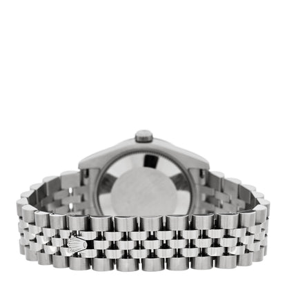 Rolex Stainless Steel 18K White Gold Diamond Mother of Pearl 31mm Oyster Perpetual Datejust Watch Roman 178344 3 of 5