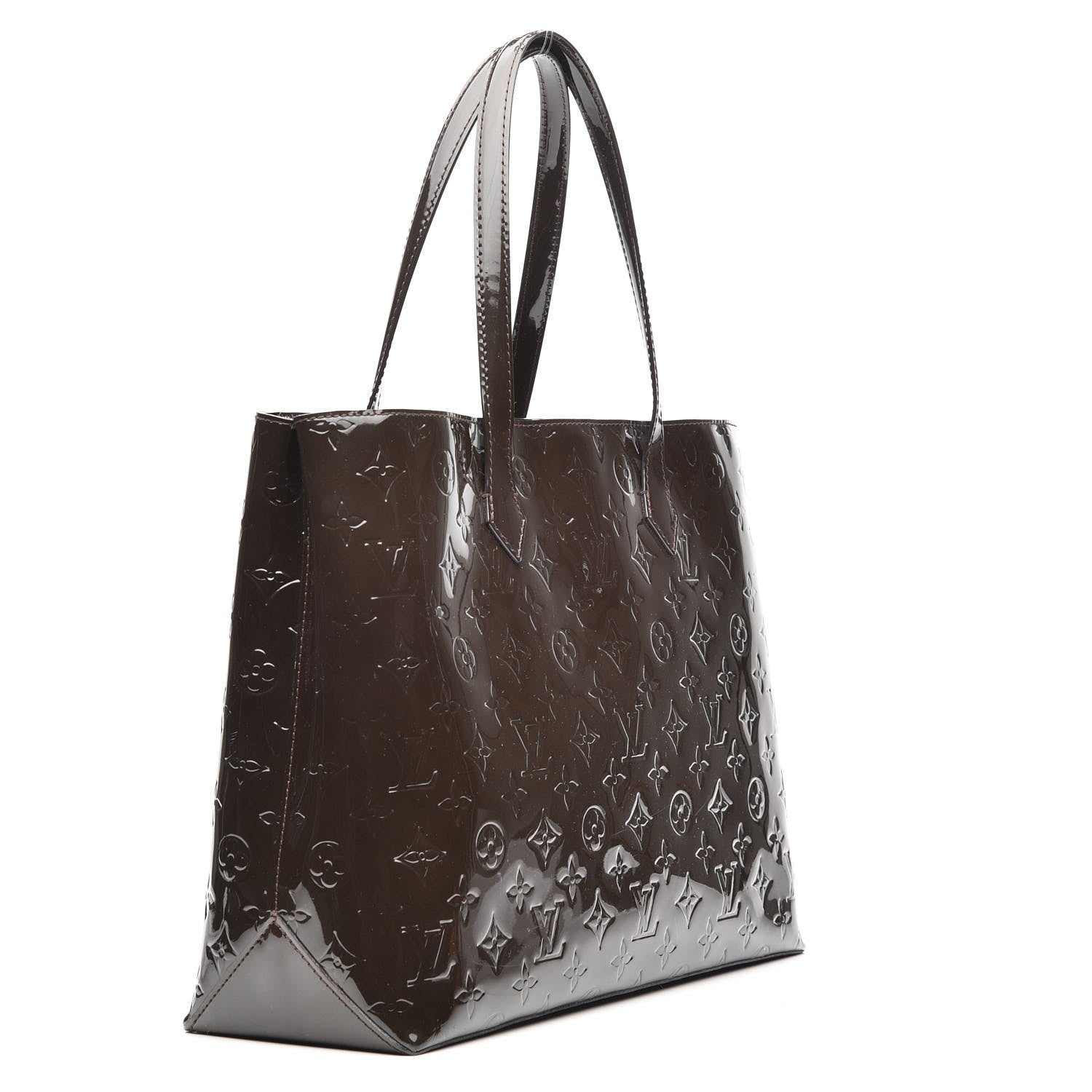 Louis Vuitton Vernis Wilshire MM Terre D'Ombre 3 of 7